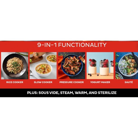 Instant Pot Duo Plus 9-in-1 Multicooker Stainless Steel 6 QT + App & Recipes NEW - Picture 10 of 16